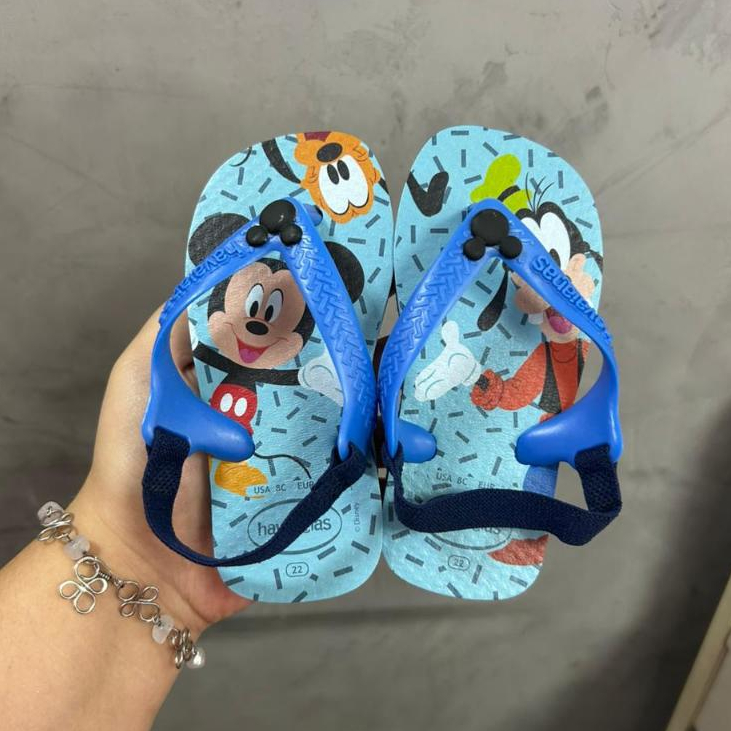 Chinelo Havaianas Infantil Baby Disney Classics Azul Brilhante Mickey