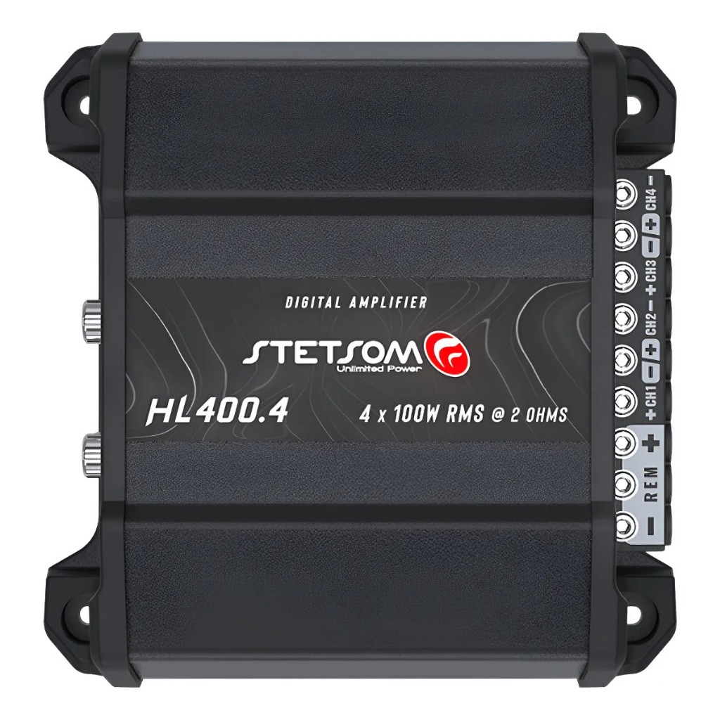 Módulo Amplificador Stetsom HL400.4 400W RMS 4 Canais 2 Ohms Potente Som Automotivo em Oferta na Shopee