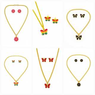 Colar e Brinco Infantil Menina Kit 2 Conjuntos Sortidos em Oferta na Shopee