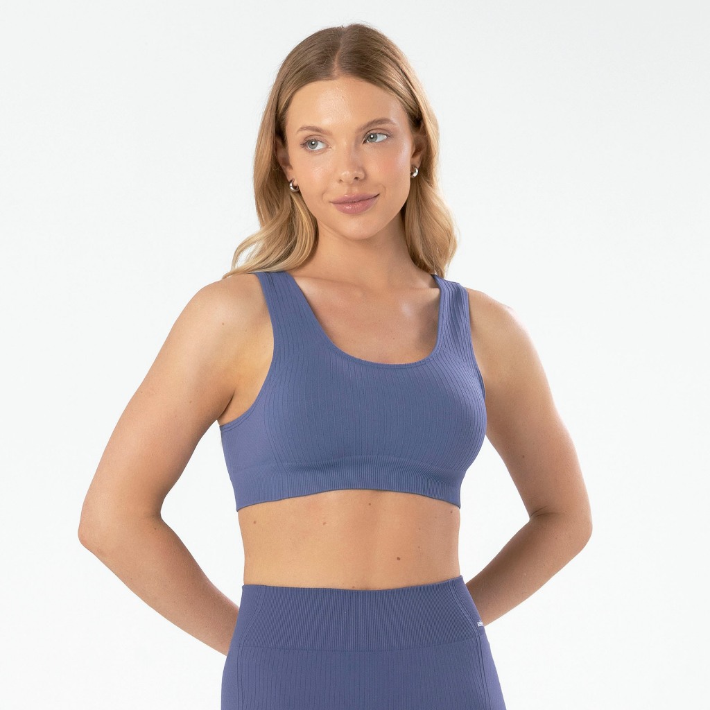 Top Nadador Canelado Sport Sem Costura Fitness Academia Selene em Oferta na Shopee