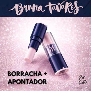 Borracha com Apontador Bruna Tavares LeoArte Papelaria Fofa Escolar em Oferta na Shopee