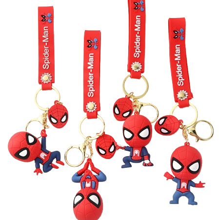 Chaveiro Homem-Aranha Silicone 3D Para Mochila/Chaves Presente