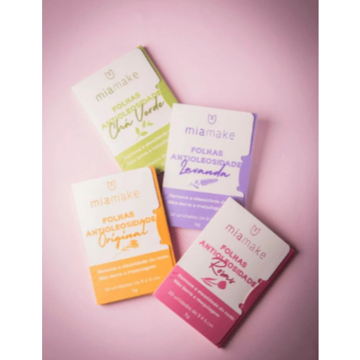 Folhas Antioleosidade Mia Make Controle de Oleosidade Facial