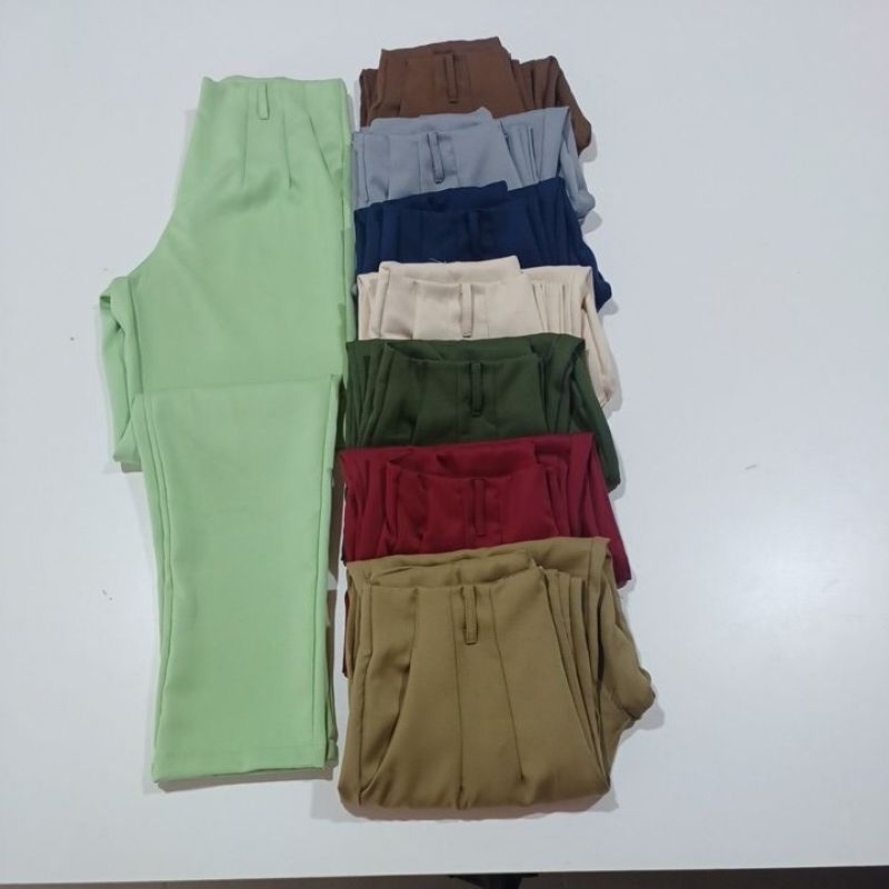 calça Alfaiataria Feminina cintura alta zahra em Oferta na Shopee