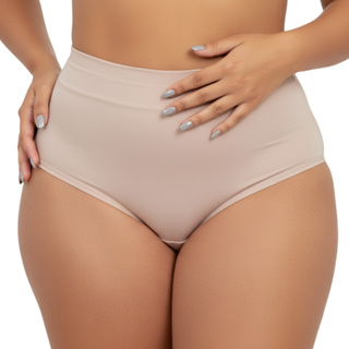 Calcinha Cinta Modeladora Feminina Cintura Alta Forte Compressão Pós Parto Cirúrgico Em Cetinete | Green Look em Oferta na Shopee