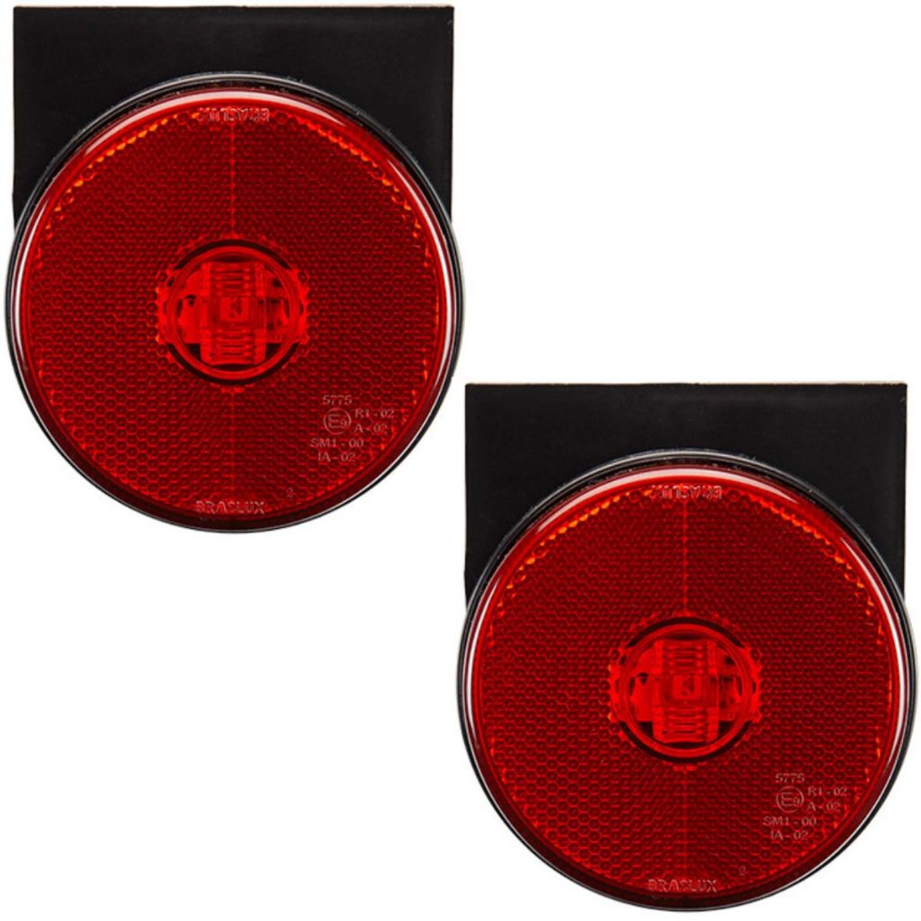 2 Uni Lanterna Lateral Carreta Randon Guerra Noma Van HR Bongo 88mm Led Bivolt C/ Suporte
