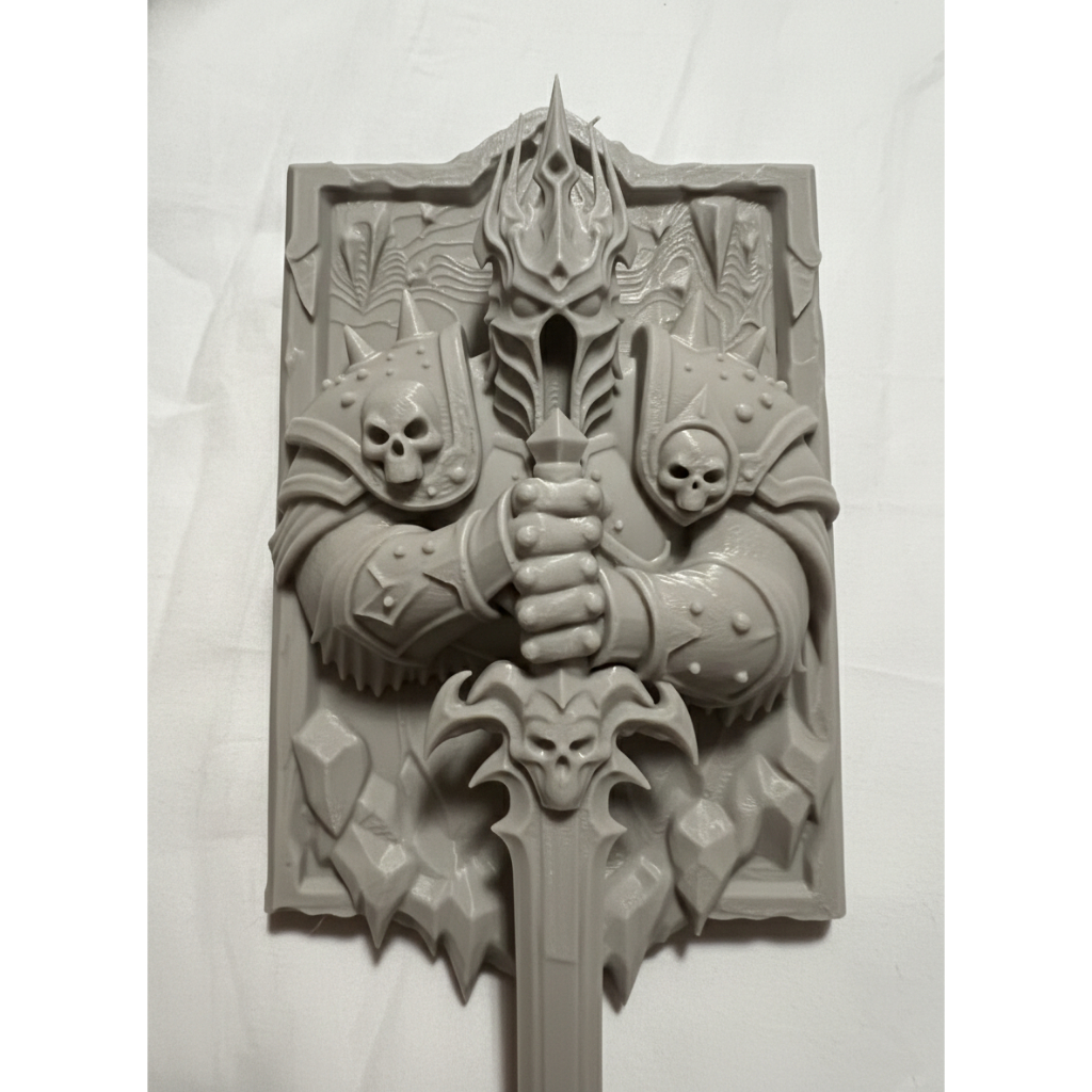 Busto Lich King Arthas World of Warcraft Placa Decorativa 19cm Wow