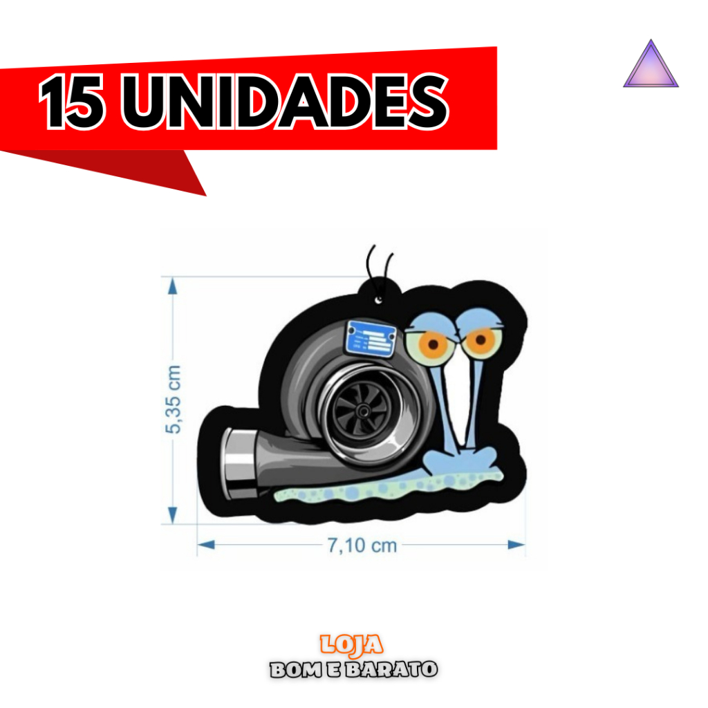 Kit 15 Cheirinhos de Carro Caracol Turbo – Aromatizante Veicular | Poder e Estilo - 4, 10 ou 15 UNIDADES