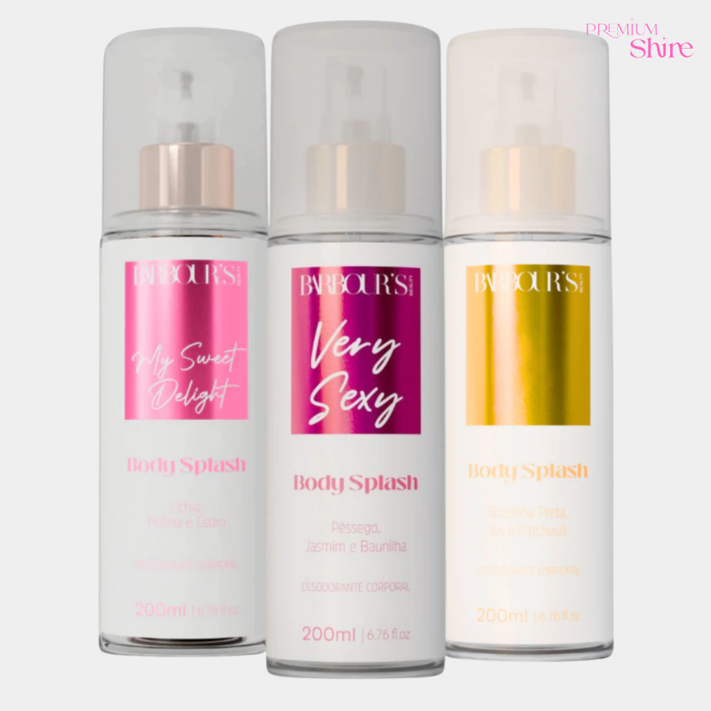 Kit 3 Body Splash Delight Very Sexy Living Grace Barbour's Beauty