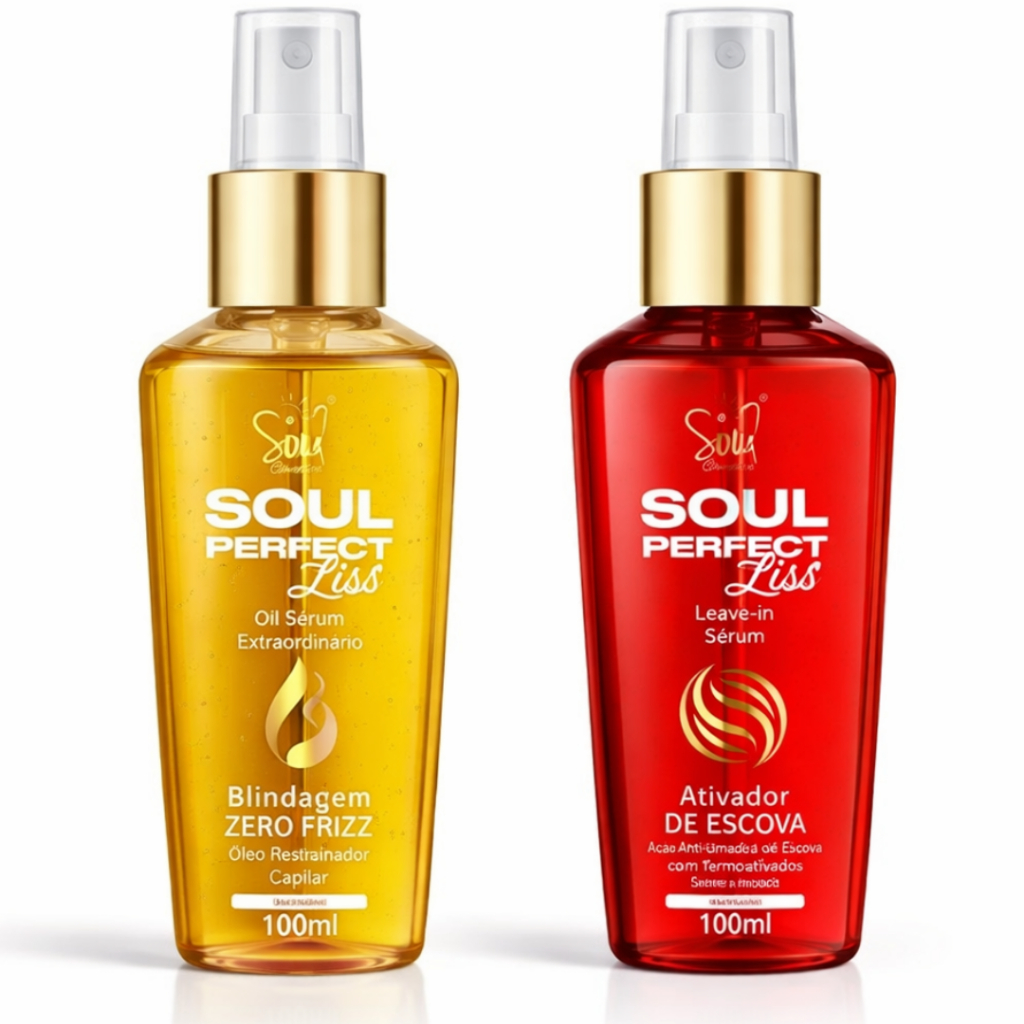 Kit 02 Óleo e Leave in Sérum Perfect Liss 100ml - Soul Cosméticos