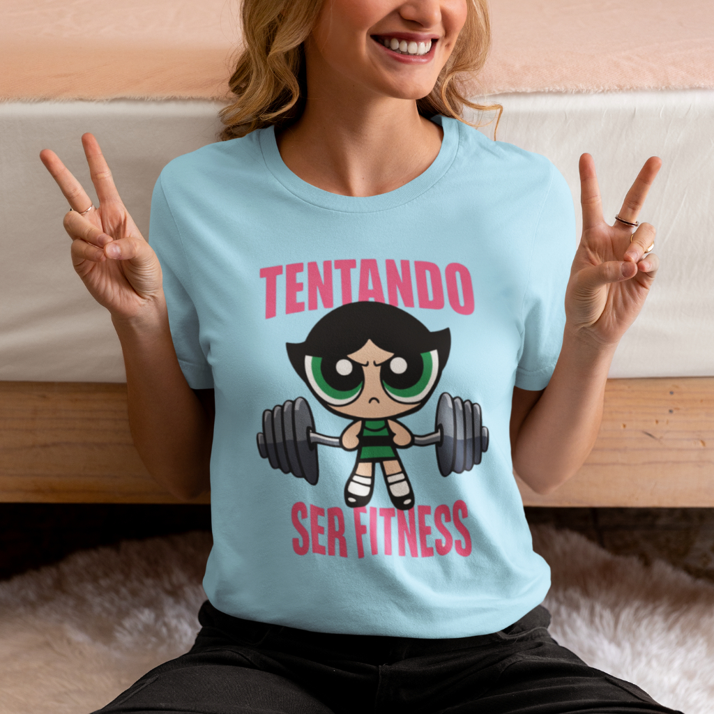 Blusinha Super Poderosas Fitness Academia Camisa Feminina Estampada  Algodão 30.1 Blusinha Camisa