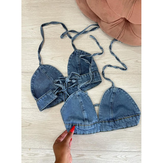 Croped jeans feminino  ,top jeans grafite feminino