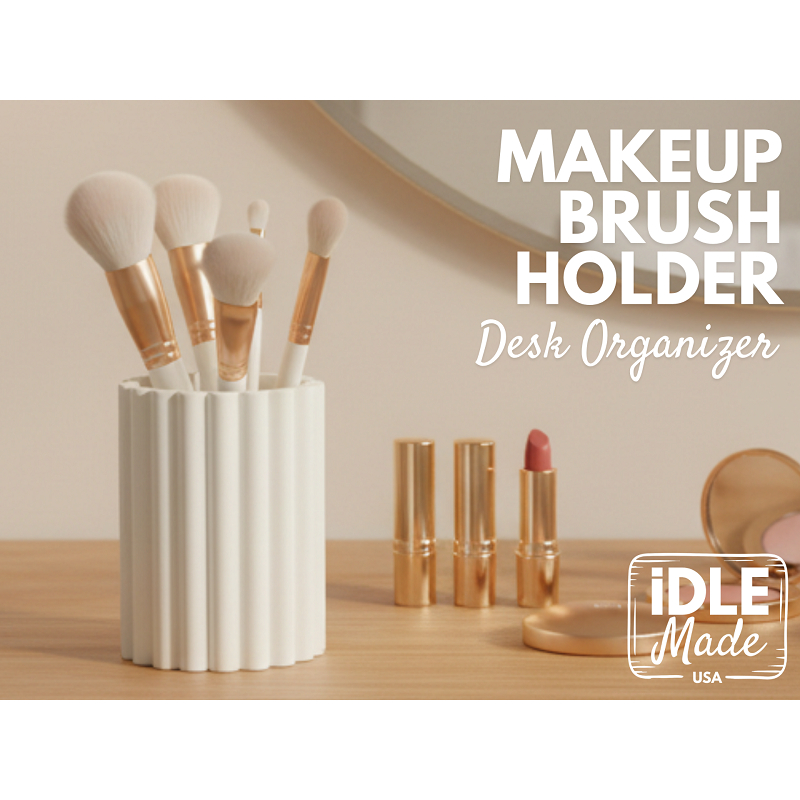 Organizador moderno PORTA LAPIS PINCEL MAQUIAGEM Minimalista Porta Pincel Organizador de mesa Impressao 3d