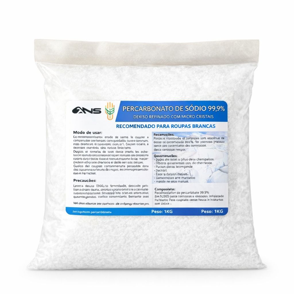 Percarbonato de Sódio 100% Puro | Tira Manchas Potente | Limpeza em Geral | Roupas Brancas | 1kg ou 2kg em Oferta na Shopee