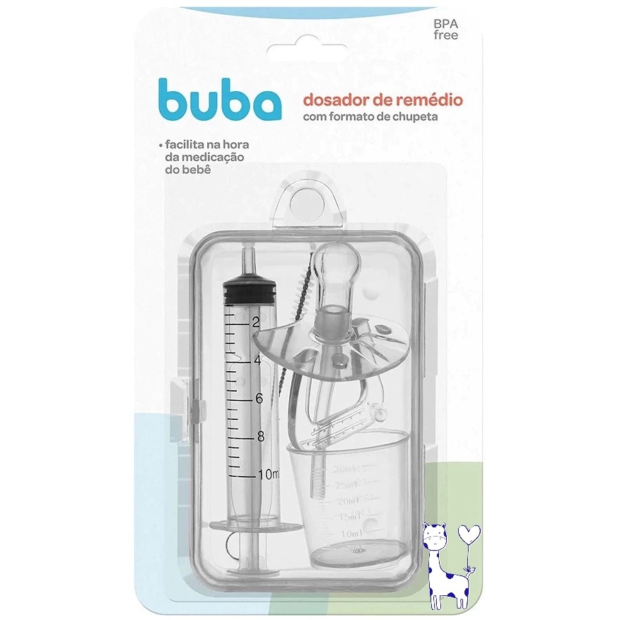 Dosador de Remédio com Chupeta Bebê Buba Medicação Sem Choro