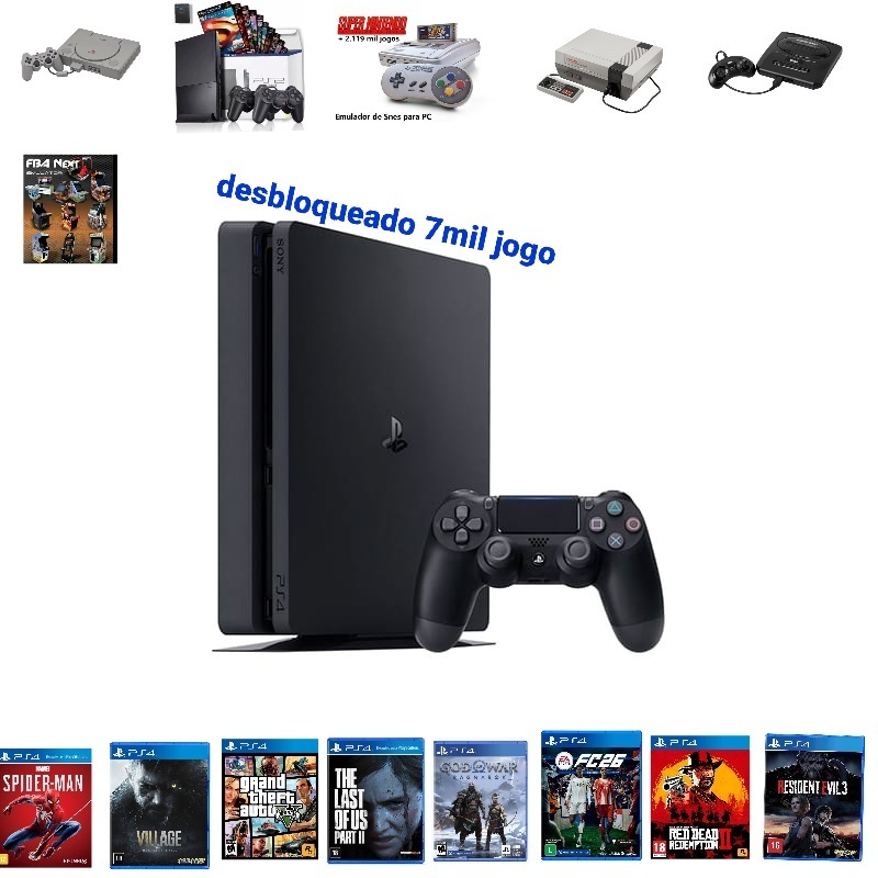 ps4 desbloqueado 7mil jogo completo