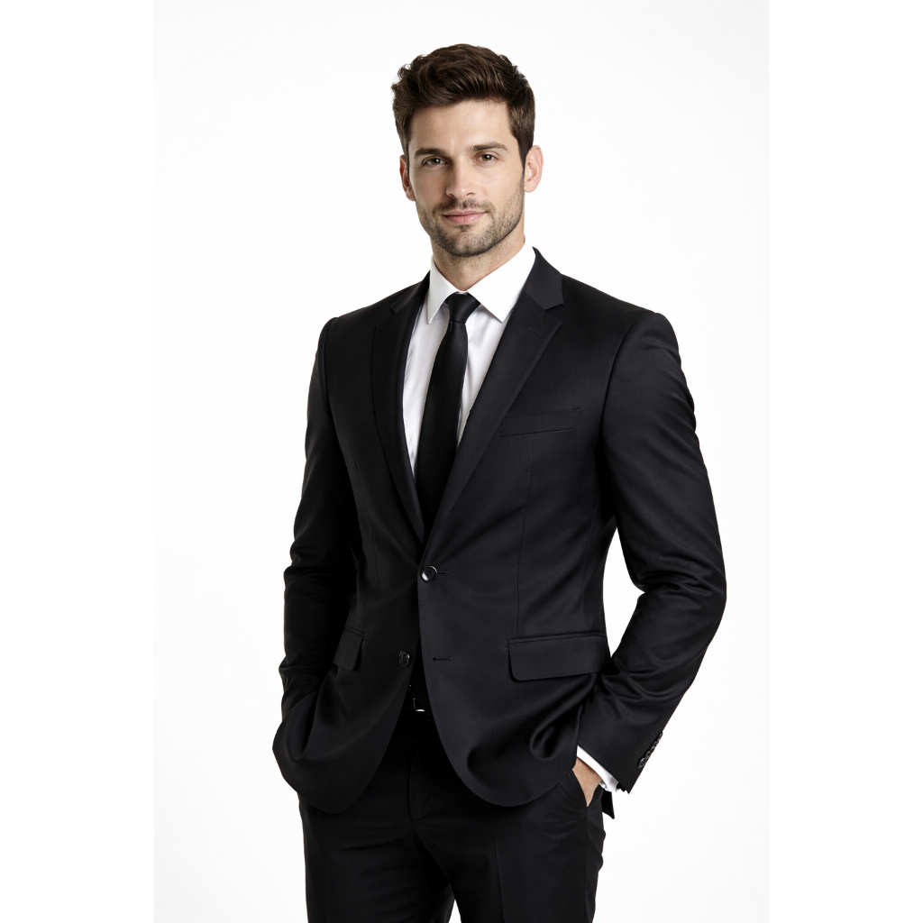 Terno Masculino Slim Cinza Chumbo e preto Premium – Elegância e Caimento Perfeito  Estilo premium / luxo