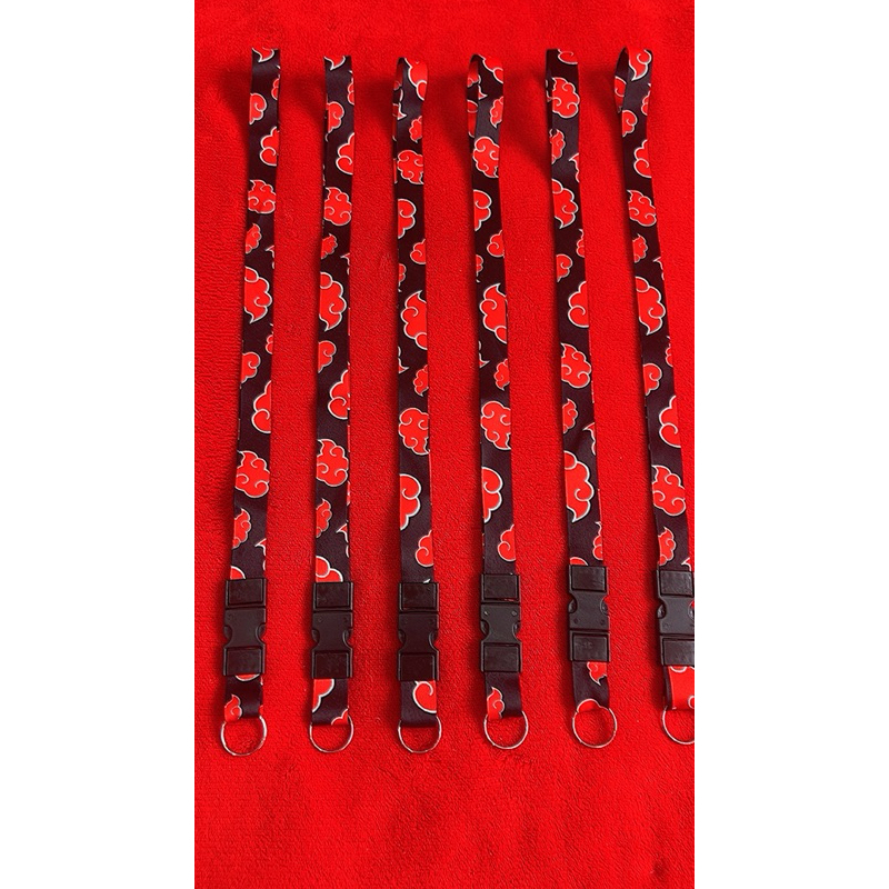 cordão para pescoço com fecho engate rápido para chave crachá chaveiro naruto uzumaki anime akatsuki