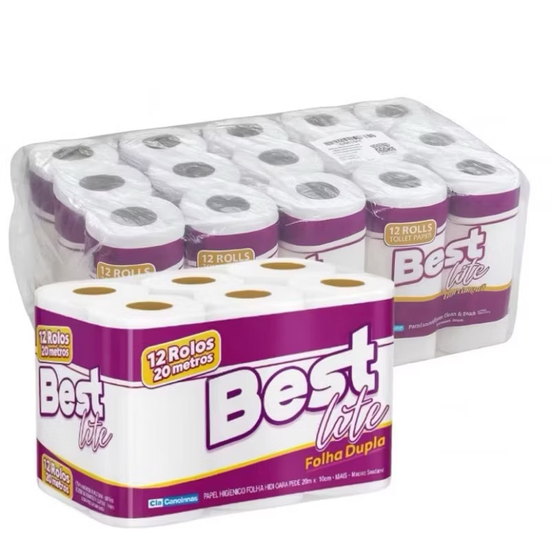 96 rolos papel higiênico folha dupla em Oferta na Shopee