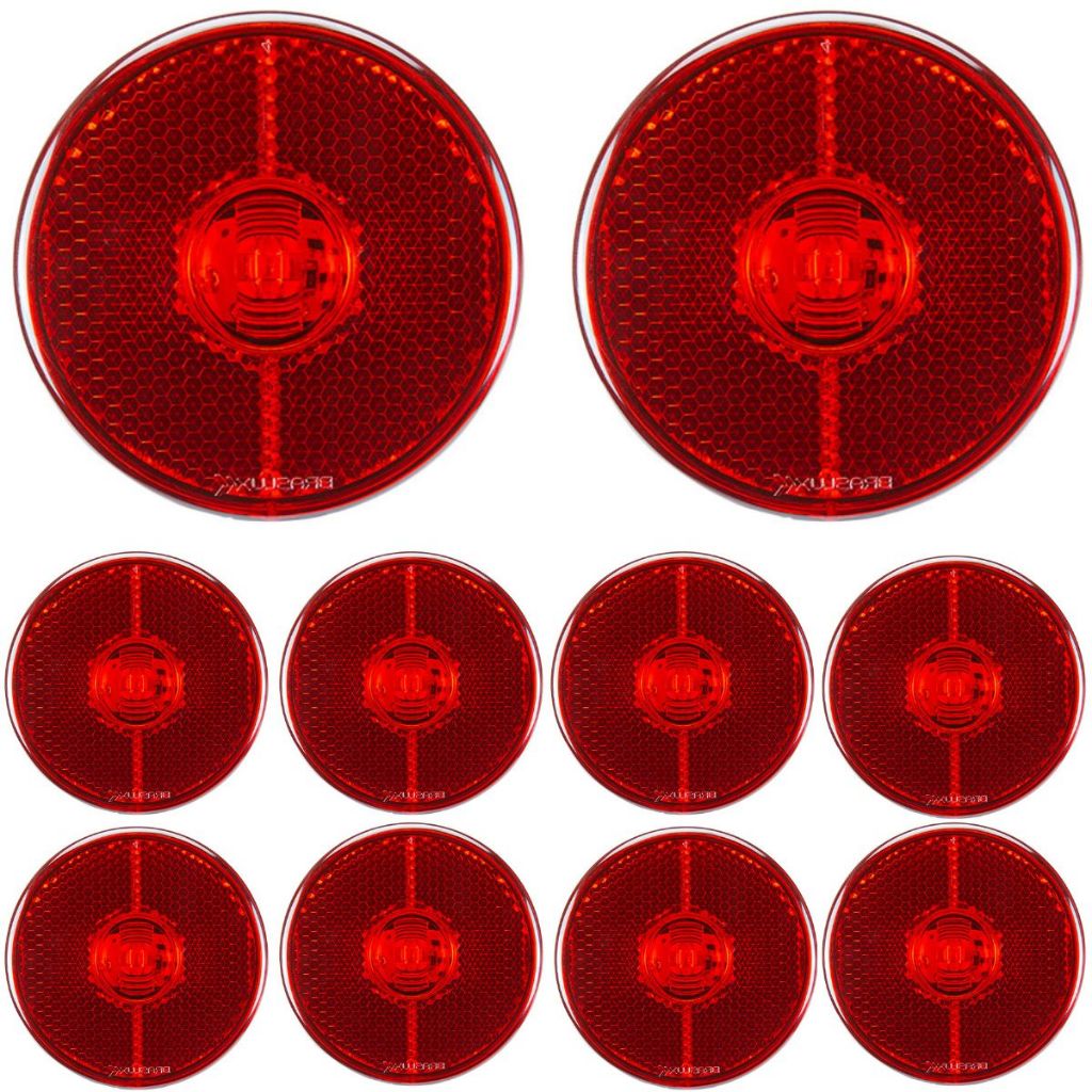 10 Uni Lanterna Lateral Bau Caminhão Carreta Randon Guerra Noma Van Hr Bongo Led Bivolt