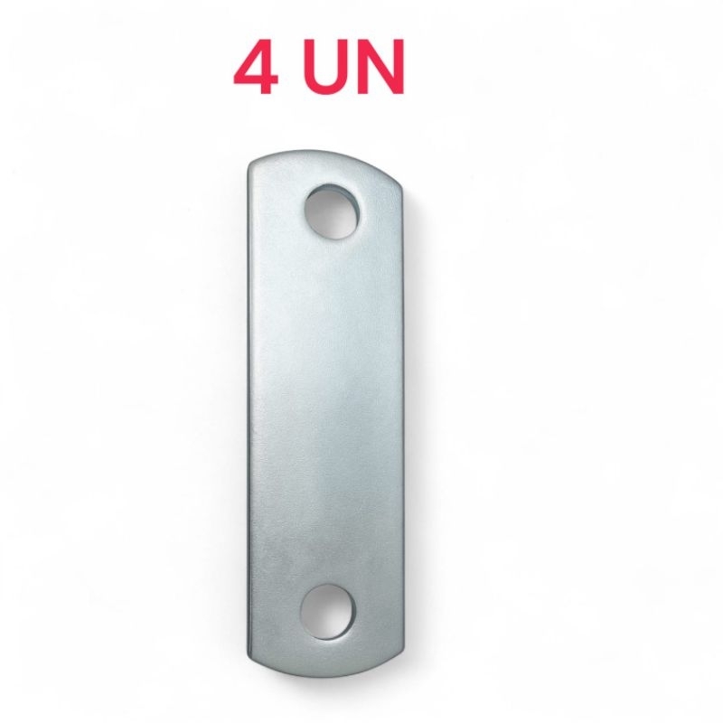 Chapa 2 Furos Carretinha Reboque Jumelo Kit 4 Un