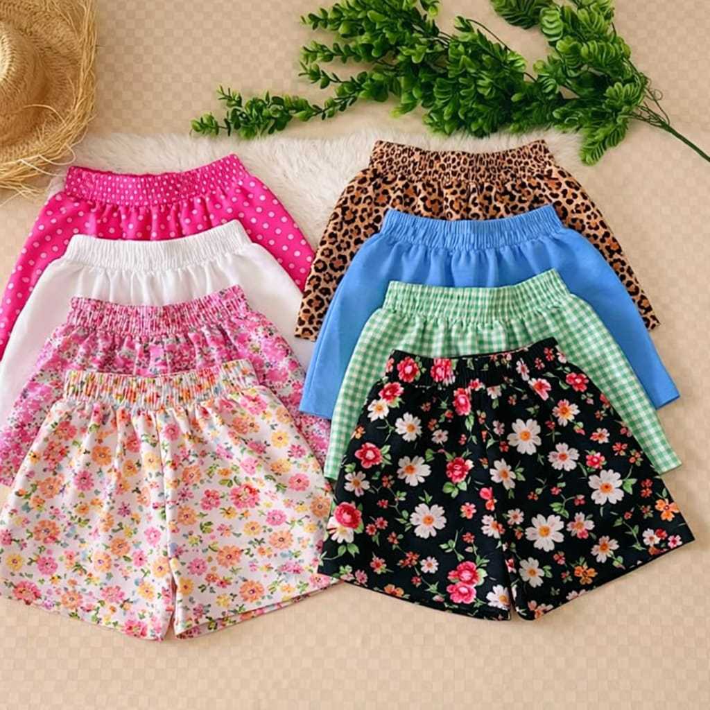 kit 5 Short Feminino Soltinho Com Elástico Na Cintura Calção Feminino