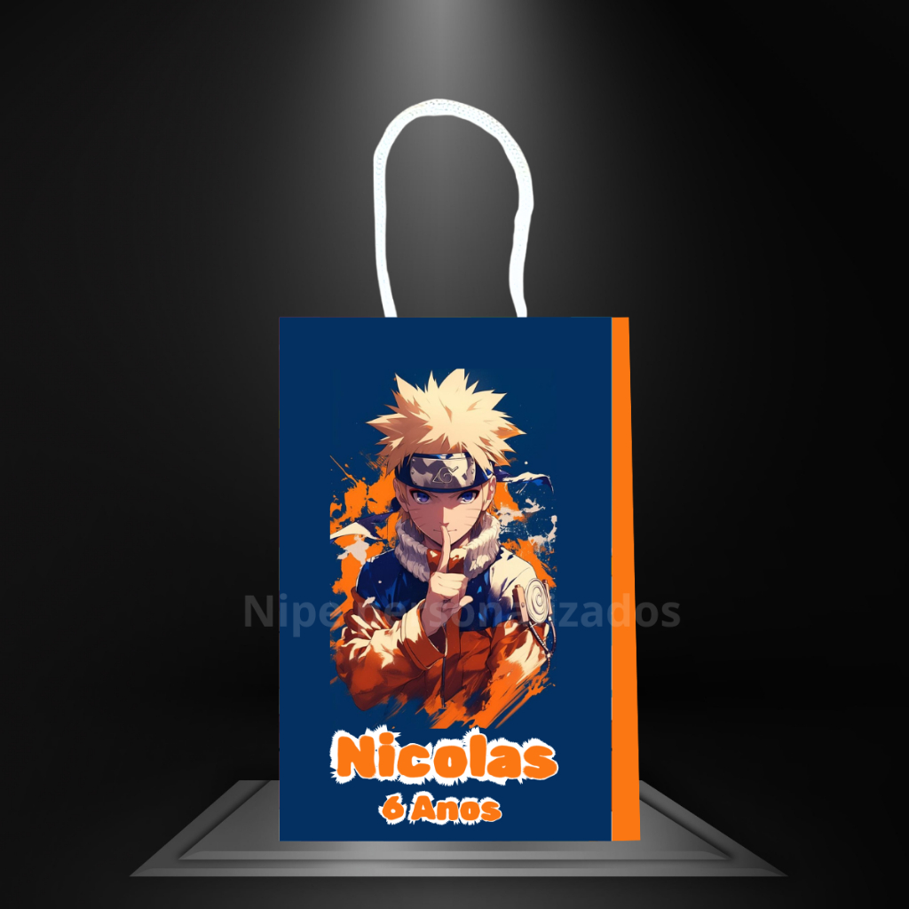 Sacolinha Naruto ( PEGUE E MONTE ) sacola surpresa personalizada aniversario lembrancinha