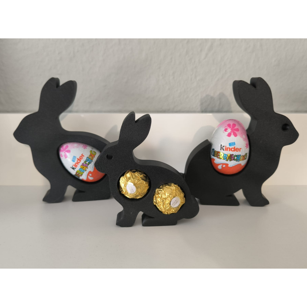 Suporte Coelhinho Para Kinder Ovo e Ferrero Rocher Lembrancinha de Pascoa CoelhoPorta Bombom Enfeite Organizador de Mesa