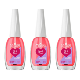 Kit 03un Esmalte Base Nutritiva Colorama Nail Tint 8ml em Oferta na Shopee