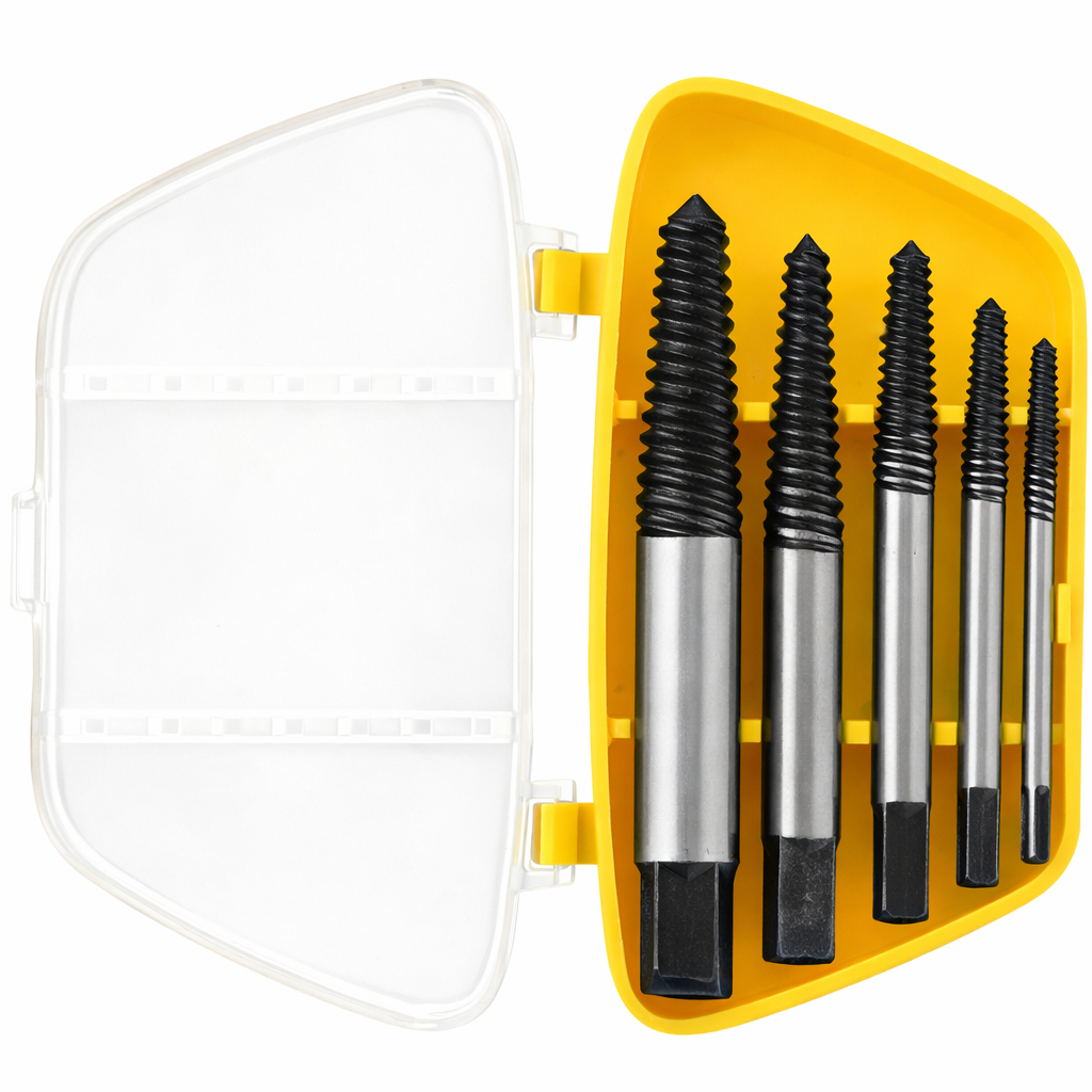 Kit Saca Parafusos VONDER 5 Peças | Extrator de Parafuso Quebrado 1/8” a 3/4” com Estojo