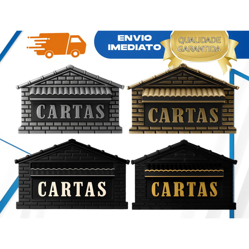 Caixa Correio Cartas Modelo Tijolinho 26x18 PVC Grade Muro Portão