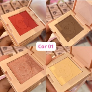 Mini Paleta De Bolsa 4 em 1 | Pó + Blush + Contorno + Iluminador Com Espelho | Lua e Neve em Oferta na Shopee