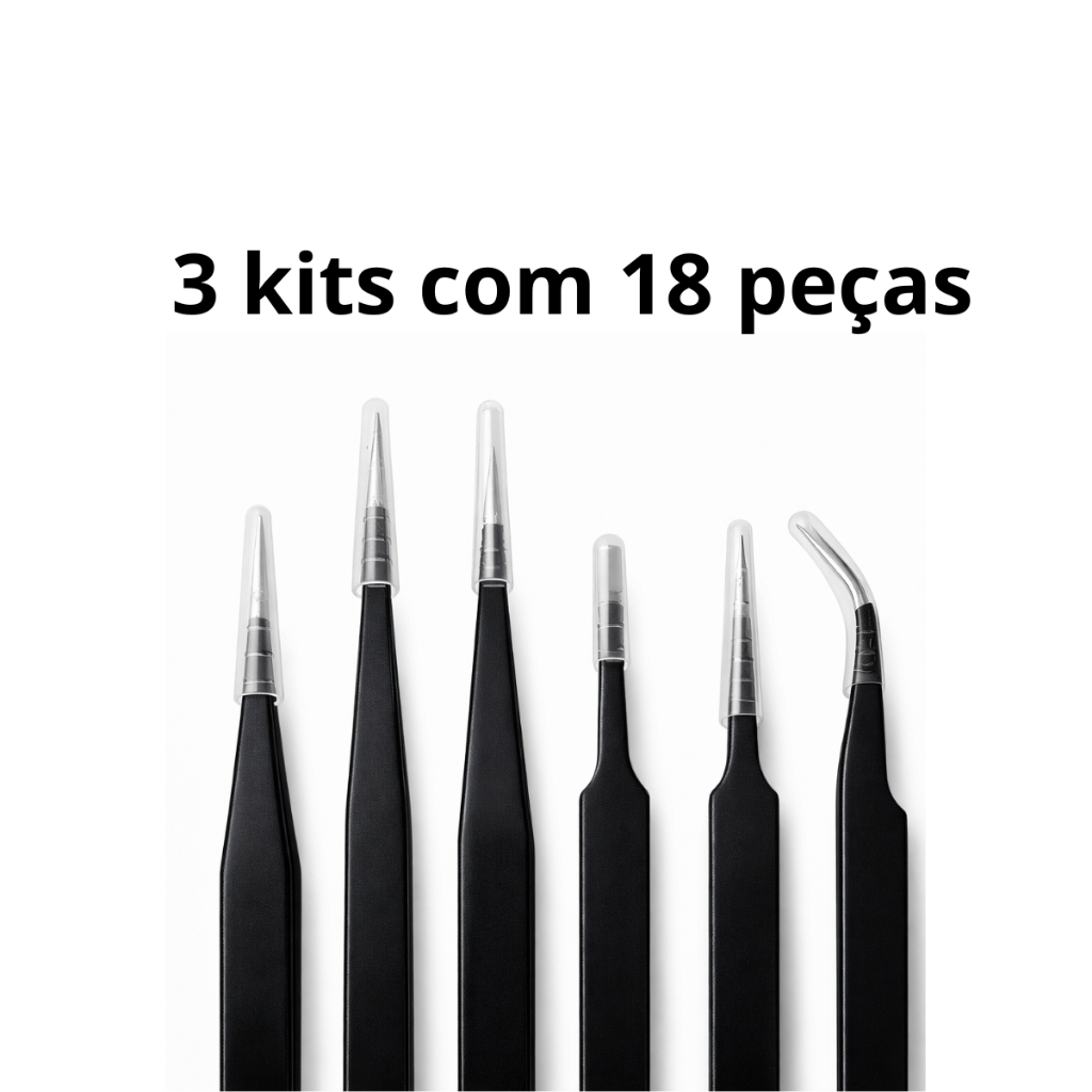 Pinças De Precisão Aço Inoxidável Kit 6 Pçs Reparo Eletrónico ou Estética em Oferta na Shopee
