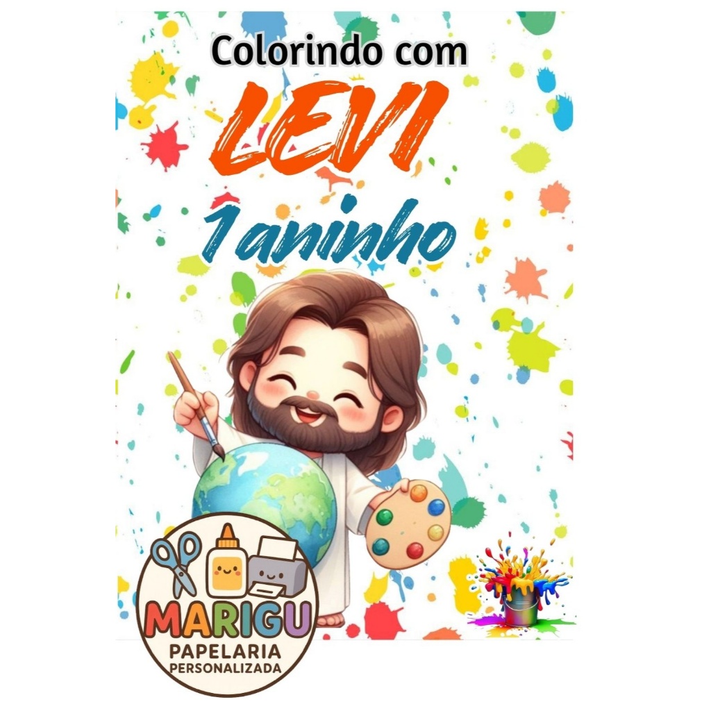 Mini Livro de colorir personalizado lembrancinha aniversario O Maior Pintor Do Mundo
