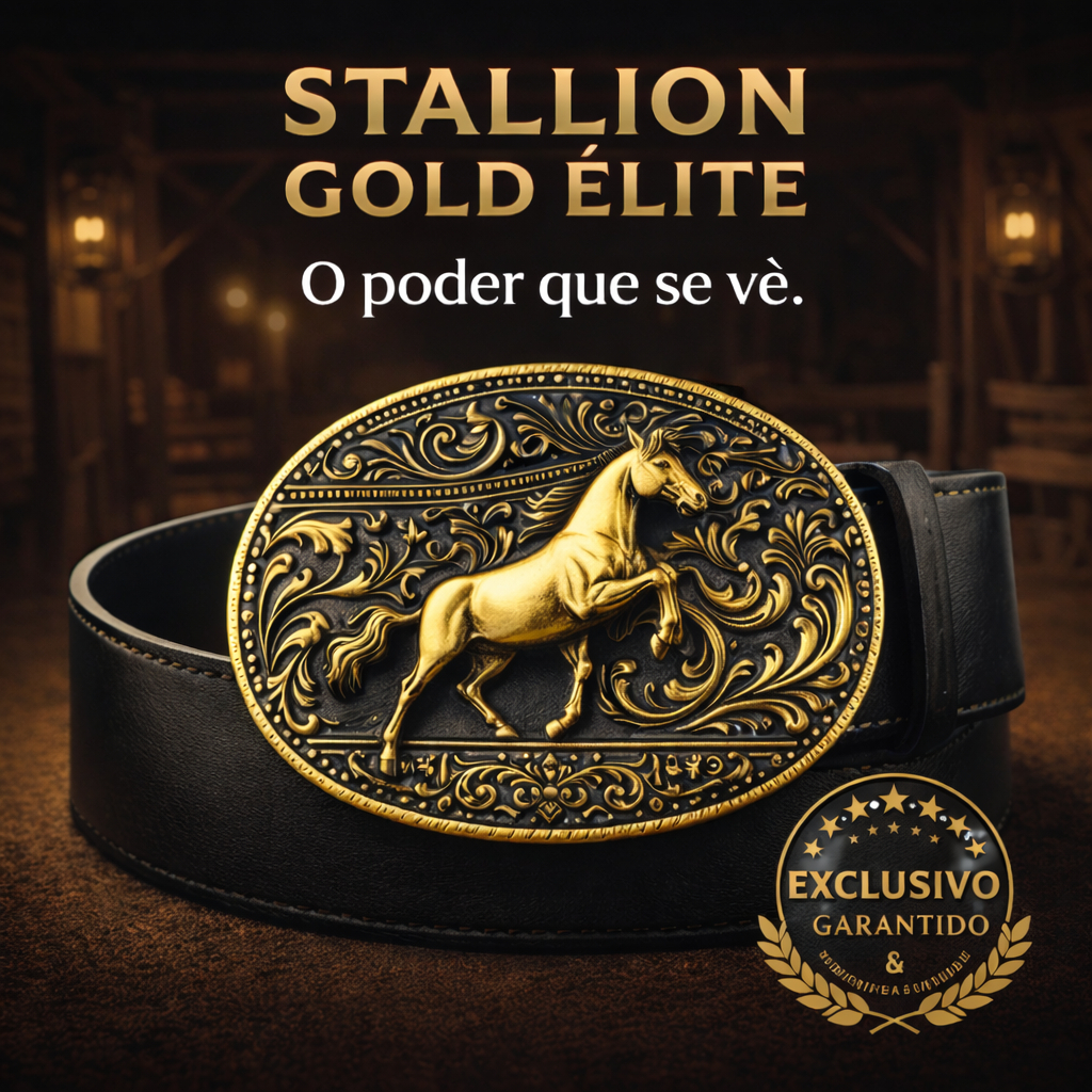 Cinto Country Grosso Preto Fivela Oval Cavalo Completo 🔥 Estilo Sertanejo Unissex