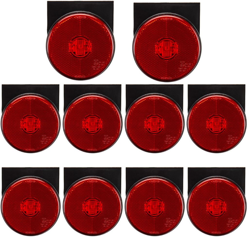 10 Uni Lanterna Lateral Carreta Randon Guerra Noma Van HR Bongo 88mm Led Bivolt C/ Suporte