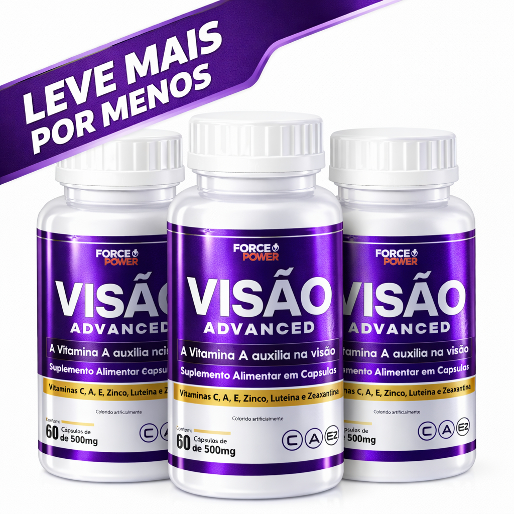 SUPLEMENTO VISÃO Luteína Zeaxantina Vision Astaxantina + Vitamina A C E ZINCO