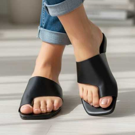 Sandália Flat Rasteira Mula Manca, Confortável Casual Feminina - Rasteirinha com Bico quadrado Femmy 350 - Do 34 ao 40 em Oferta na Shopee