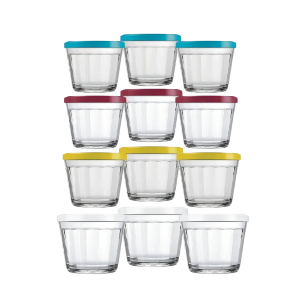 kit 12 OU 6  Pote Tigela 150ml Com Tampa Americano Nadir Figueiredo em Oferta na Shopee