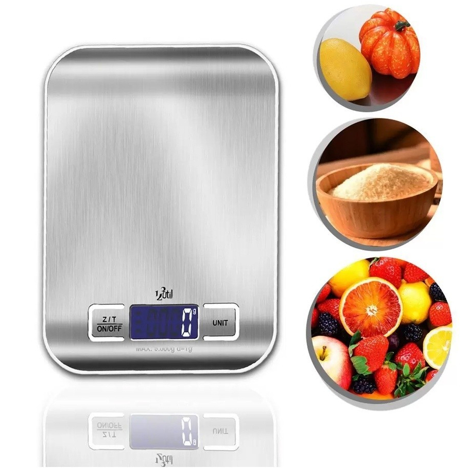 Balança Digital de Cozinha Inox alta precisão com Visor digital de ate 10Kg