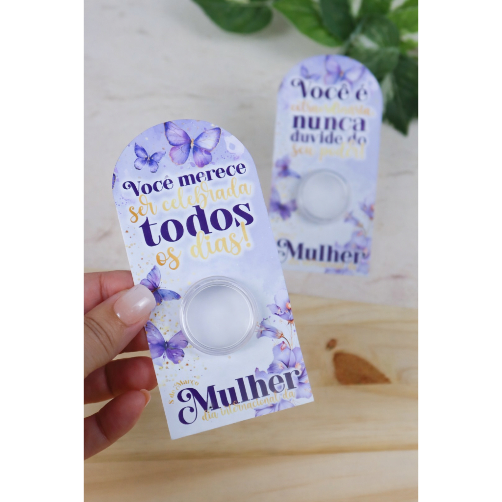 20 Cards com potinho para hidratante - mimo dia da mulher em Oferta na Shopee