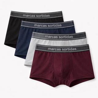 Kit cueca Boxer masculina microfibra forro 100% algodão do P ao GG box marcas sortidas em Oferta na Shopee