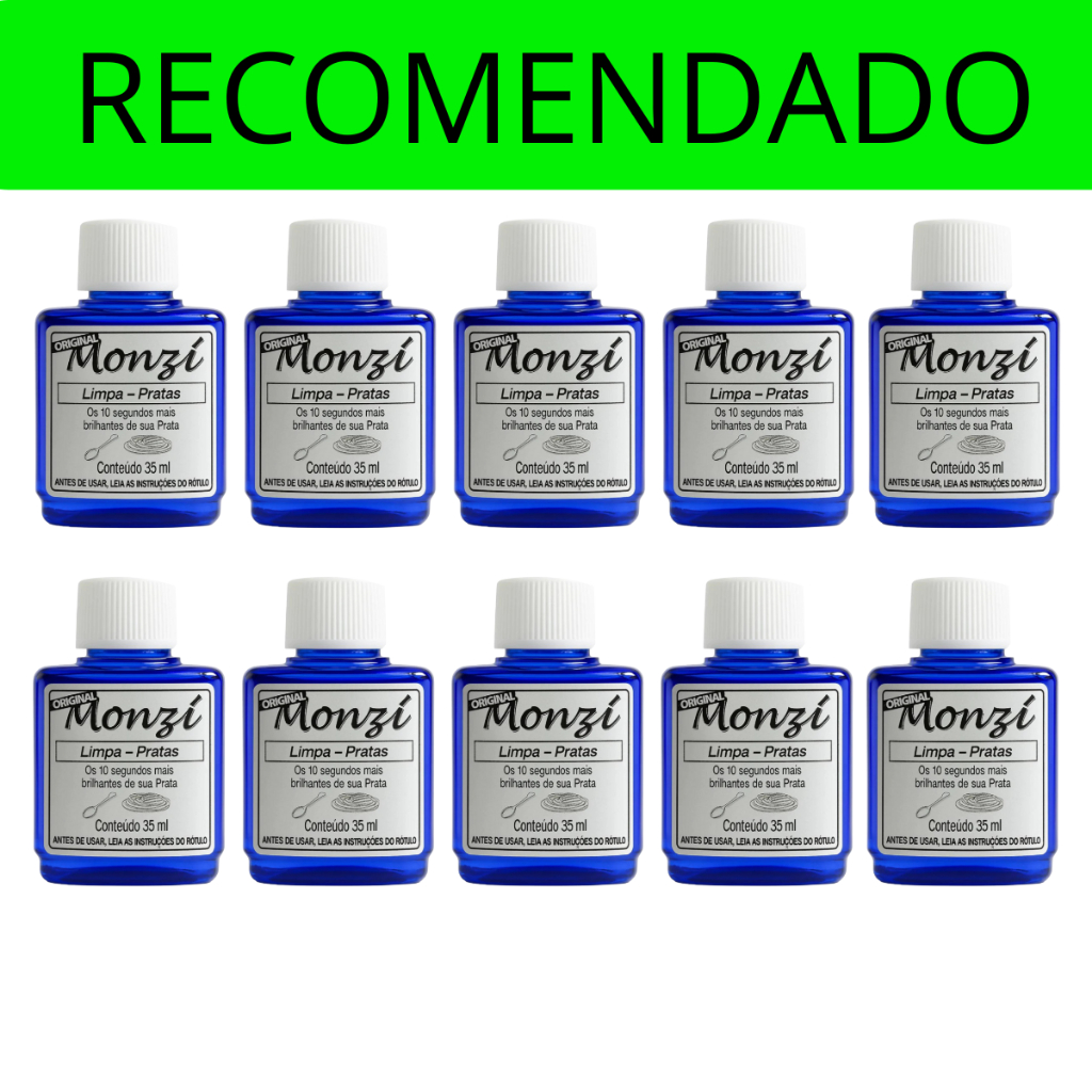 Kit 10 Unidades Limpa Prata Monzi 35ml Pronta Entrega em Oferta na Shopee