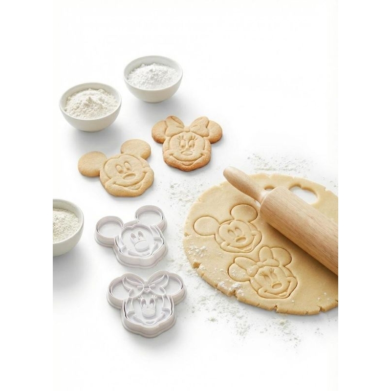 Cortador De Biscoito Mickey e Minnie  Com 4 Unidades Confeitaria Decoração de Biscoito