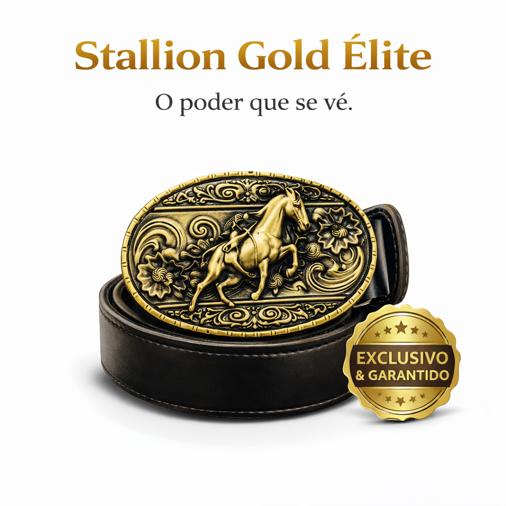 Cinto Country Grosso Preto Fivela Oval Cavalo 🔥 Estilo Rodeio Unissex