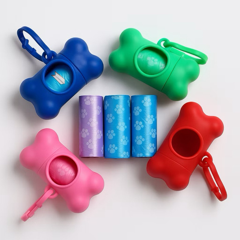 Kit Cata Caca Fezes Porta Saquinhos + 2 Refil Rolo Pet Cachorro Gato Passeio Viagem