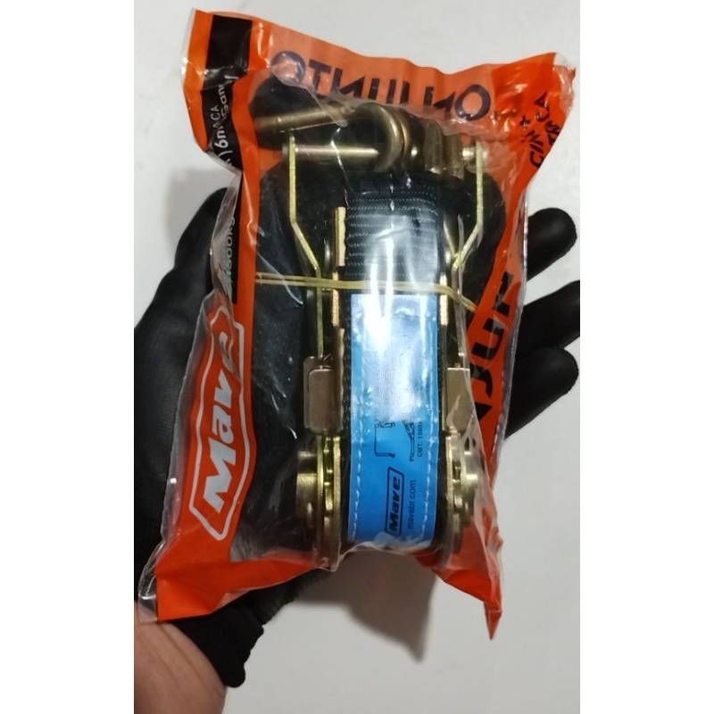 Cinta Amarração de Carga Com Catraca 1500 kg 6 metros 25mm Picape Moto