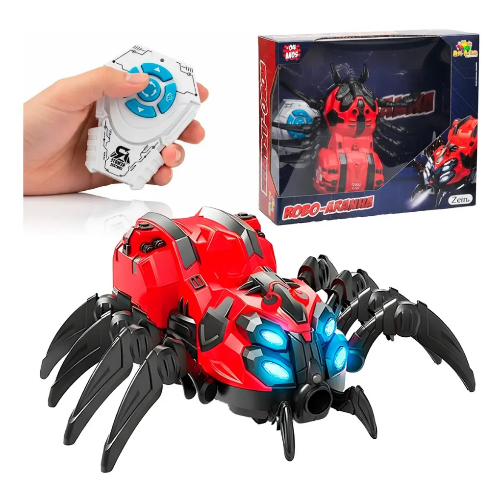 Robo-aranha com Controle Remoto Luz E Som Art Brink