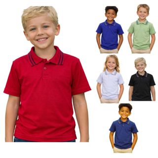 Camisa Polo De menino Lançamento Premium Verão Estiloso Roupa Juvenil Veste Do 2 ao 14 anos em Oferta na Shopee
