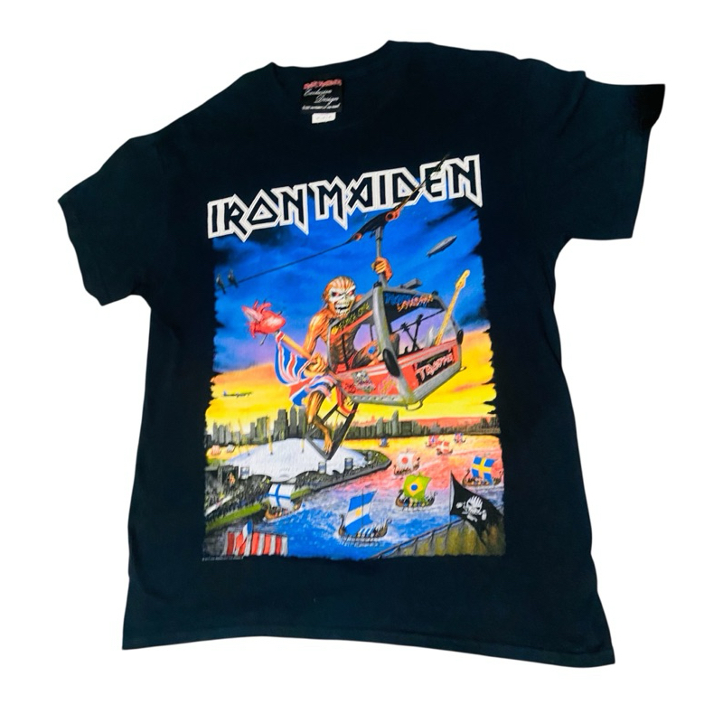 Camiseta Iron Maiden Oficial Tour 2017 Raro Original Merchandising Black Sabbath , Guns N Toses , Metallica  , Judas